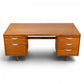 Jens Risom executive desk angled view showing top and drawers