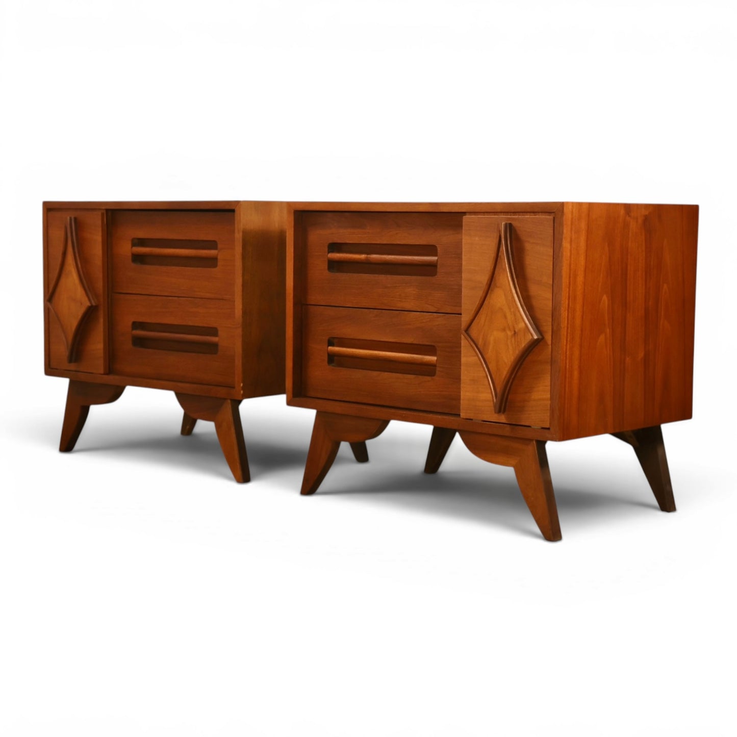 Specialty Woodcraft nightstands angled pair view