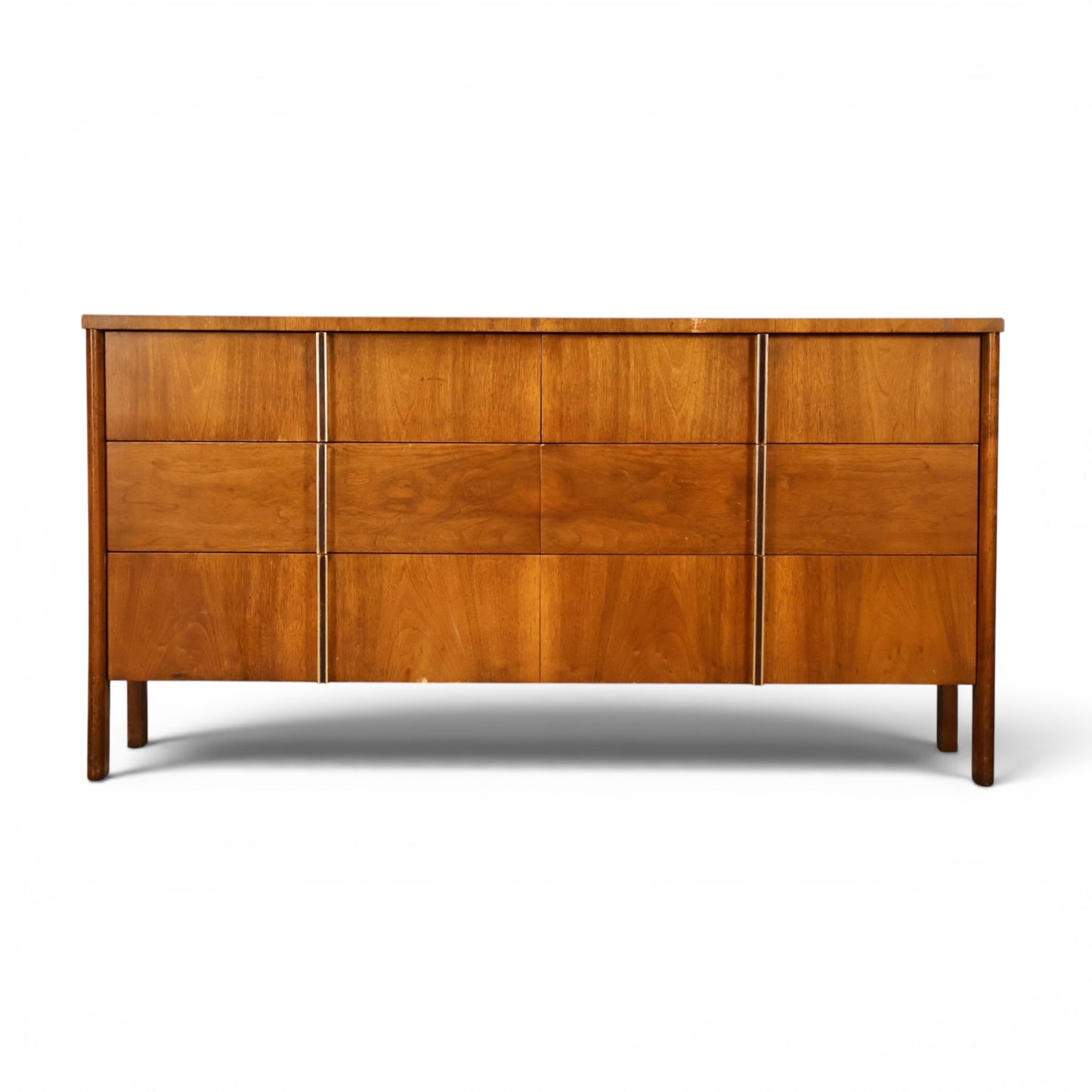 John Widdicomb walnut lowboy dresser full front view