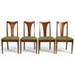 Broyhill Brasilia walnut mid century modern dining chairs full set view