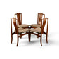 Young Manufacturing atomic walnut dining chairs grouped view