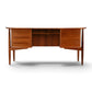 Arne Vodder for HP Hansen teak executive desk front view