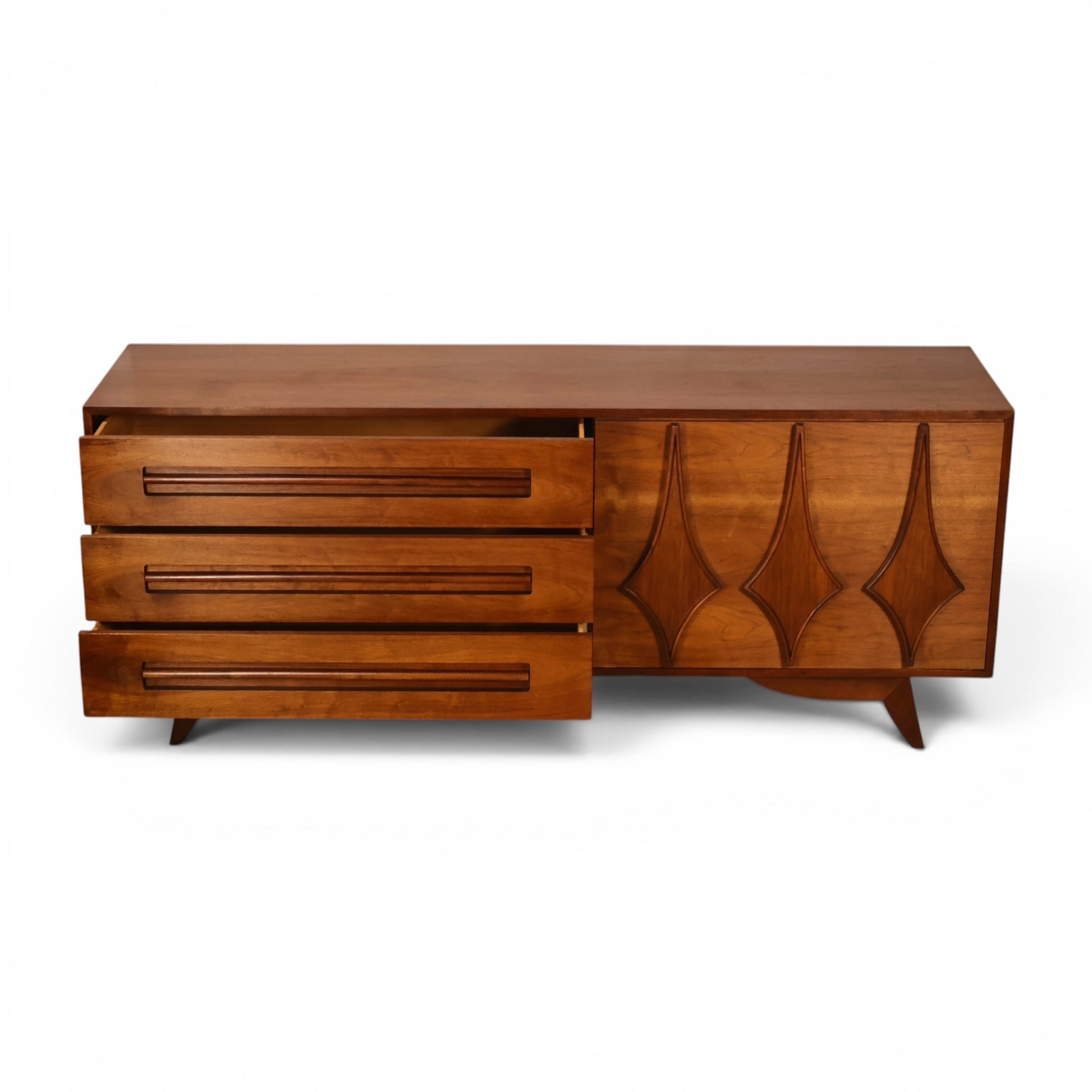 Specialty Woodcraft lowboy drawers extended showing construction