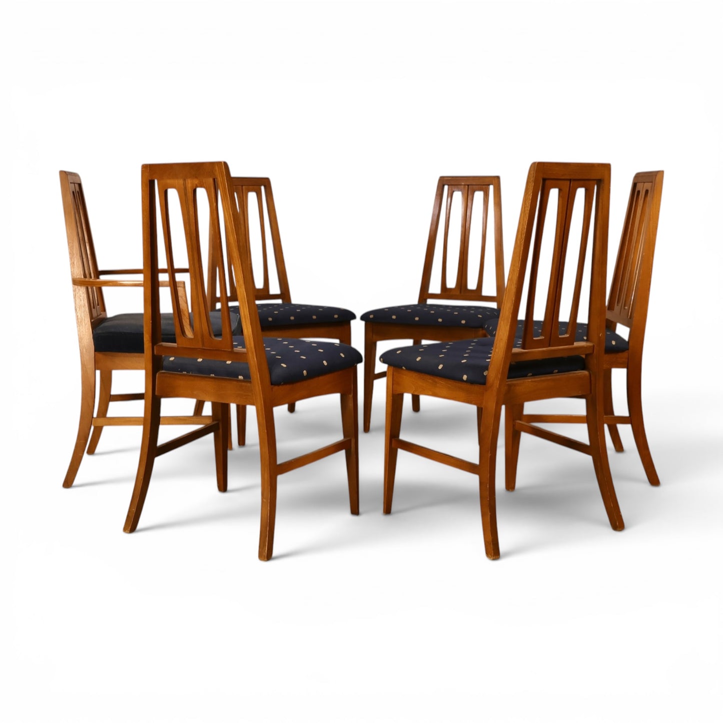 Young Manufacturing dining chairs rear view of frames