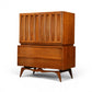 Tobago highboy dresser walnut grain detail