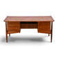 Arne Vodder for HP Hansen teak executive desk front view from above