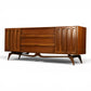 Tobago lowboy dresser walnut grain detail
