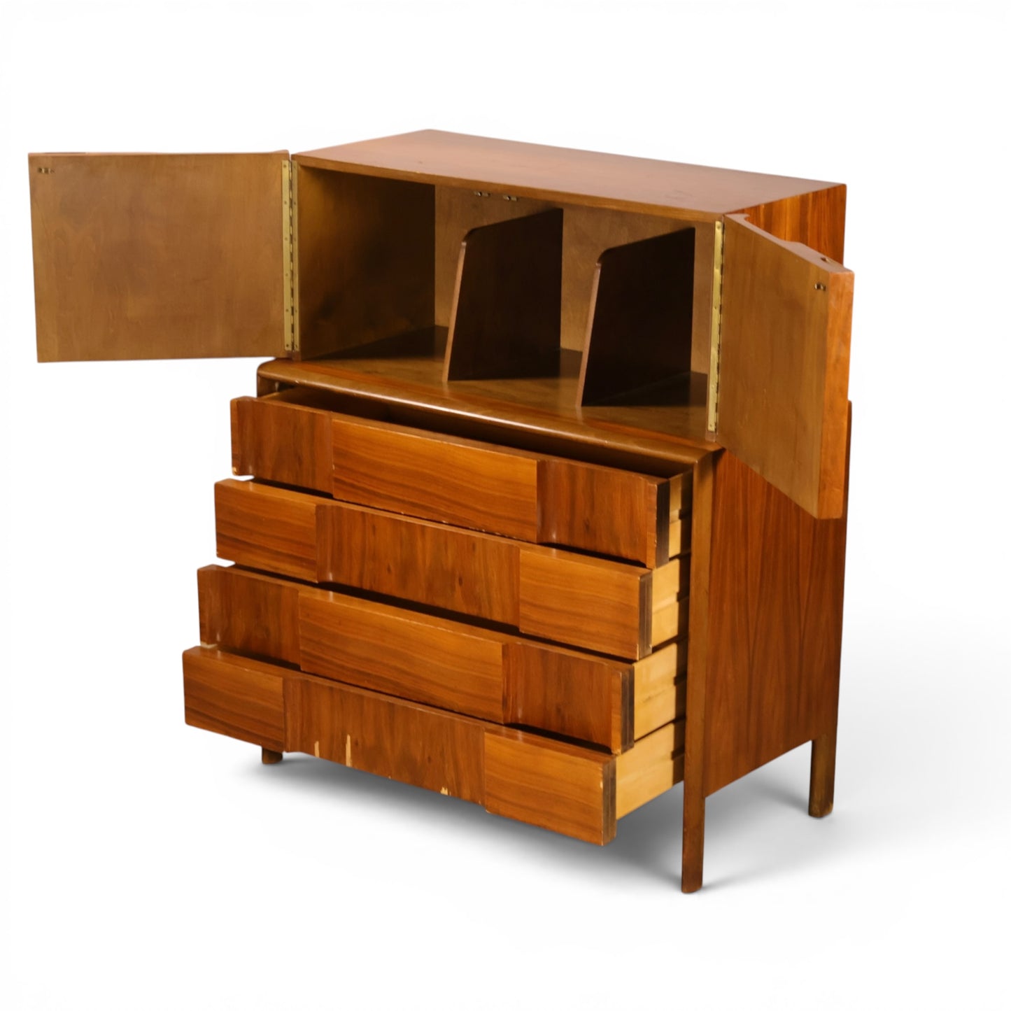 Edmond Spence highboy dresser upper cabinet interior dividers