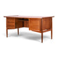 Arne Vodder for HP Hansen teak executive desk angle view