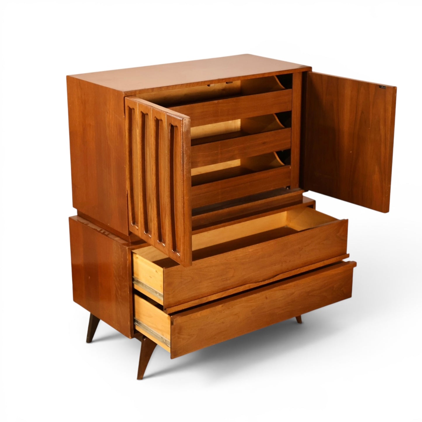 Tobago highboy dresser open lower drawers