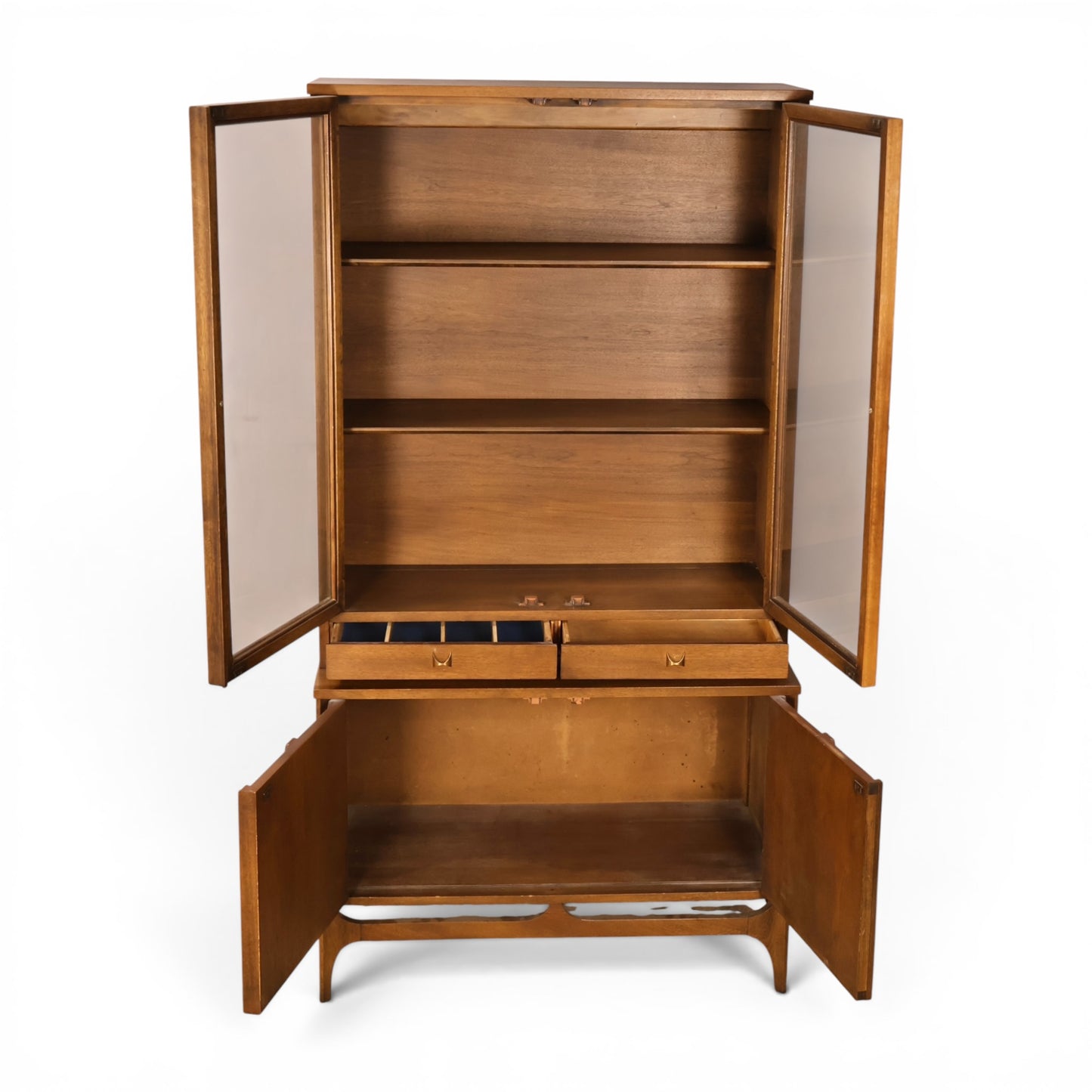Broyhill Brasilia china cabinet upper display hutch with glass doors