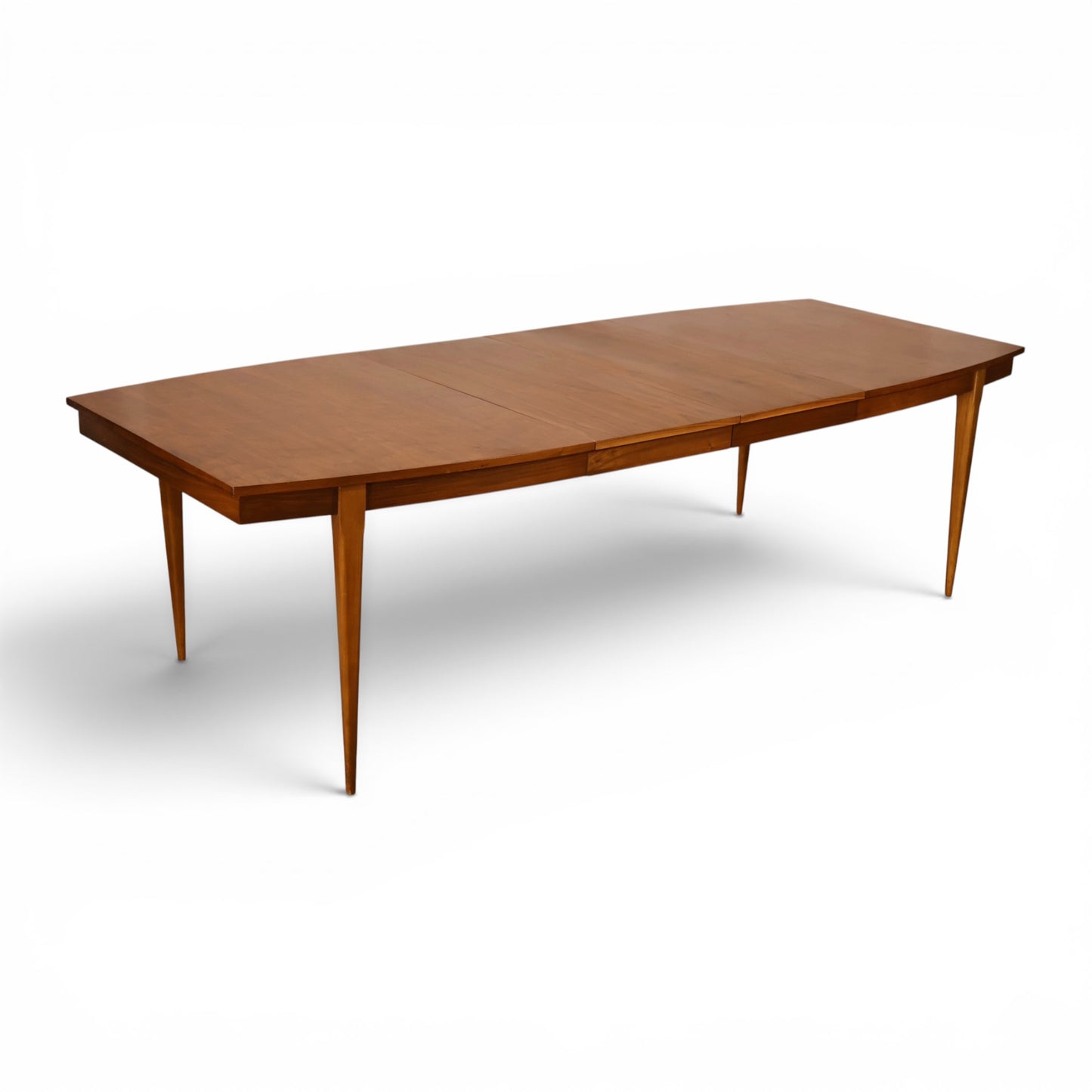 Young Manufacturing extended dining table showing walnut grain