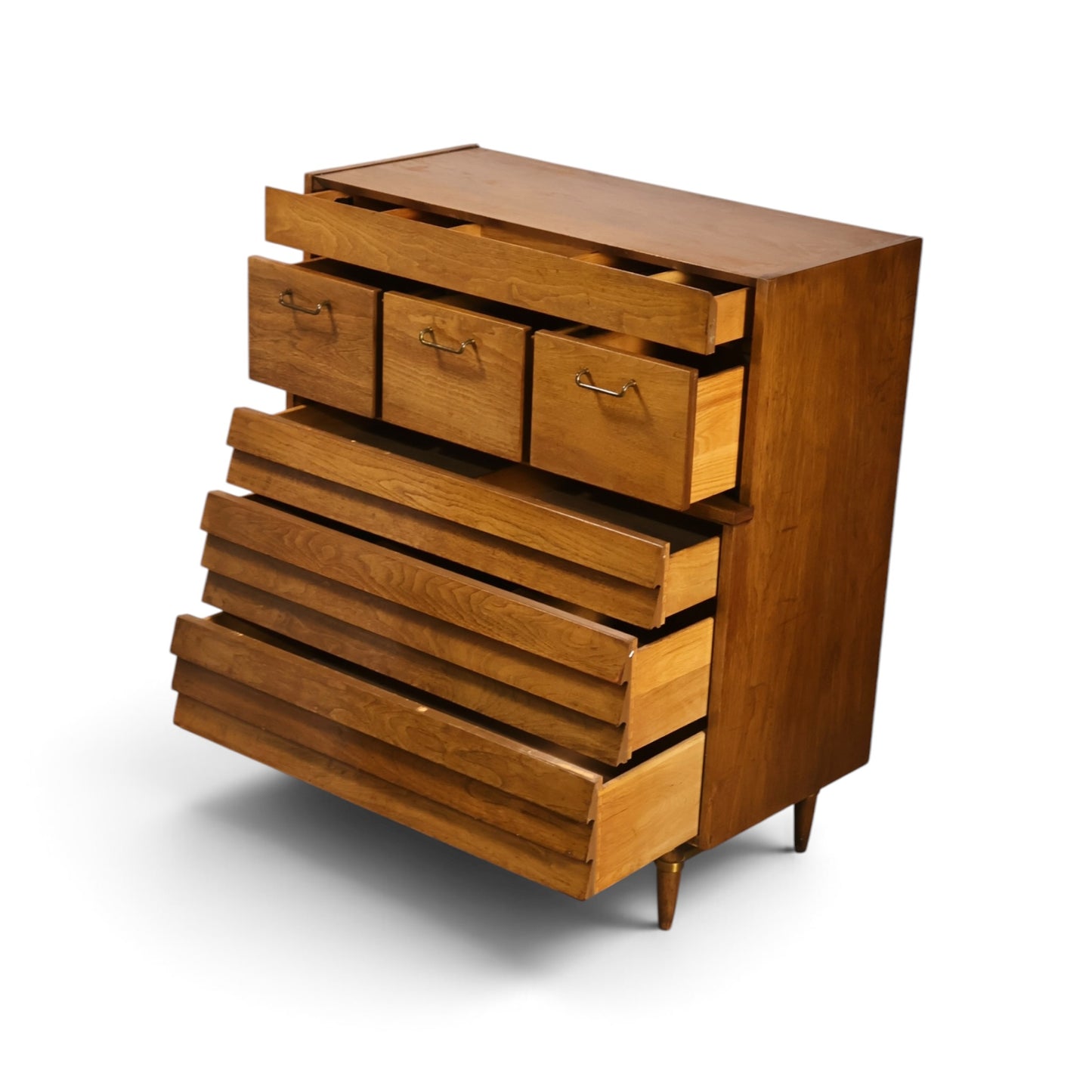 Dania highboy dresser close up detail