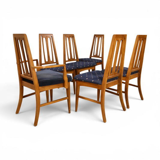 Young Manufacturing dining chairs showing tall tapered backs