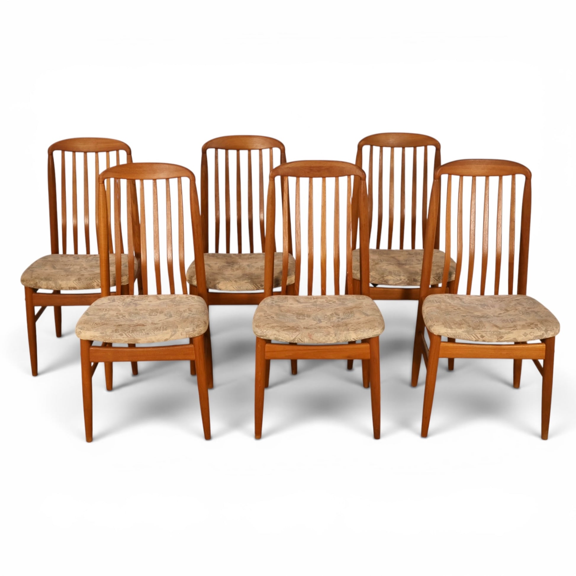 Benny Linden Danish teak dining chair front view