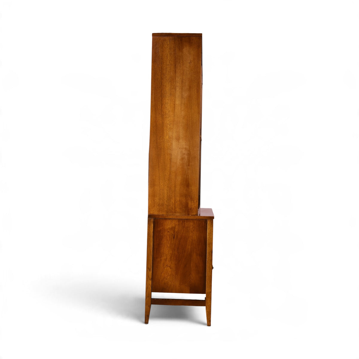 Broyhill Brasilia walnut china cabinet side profile