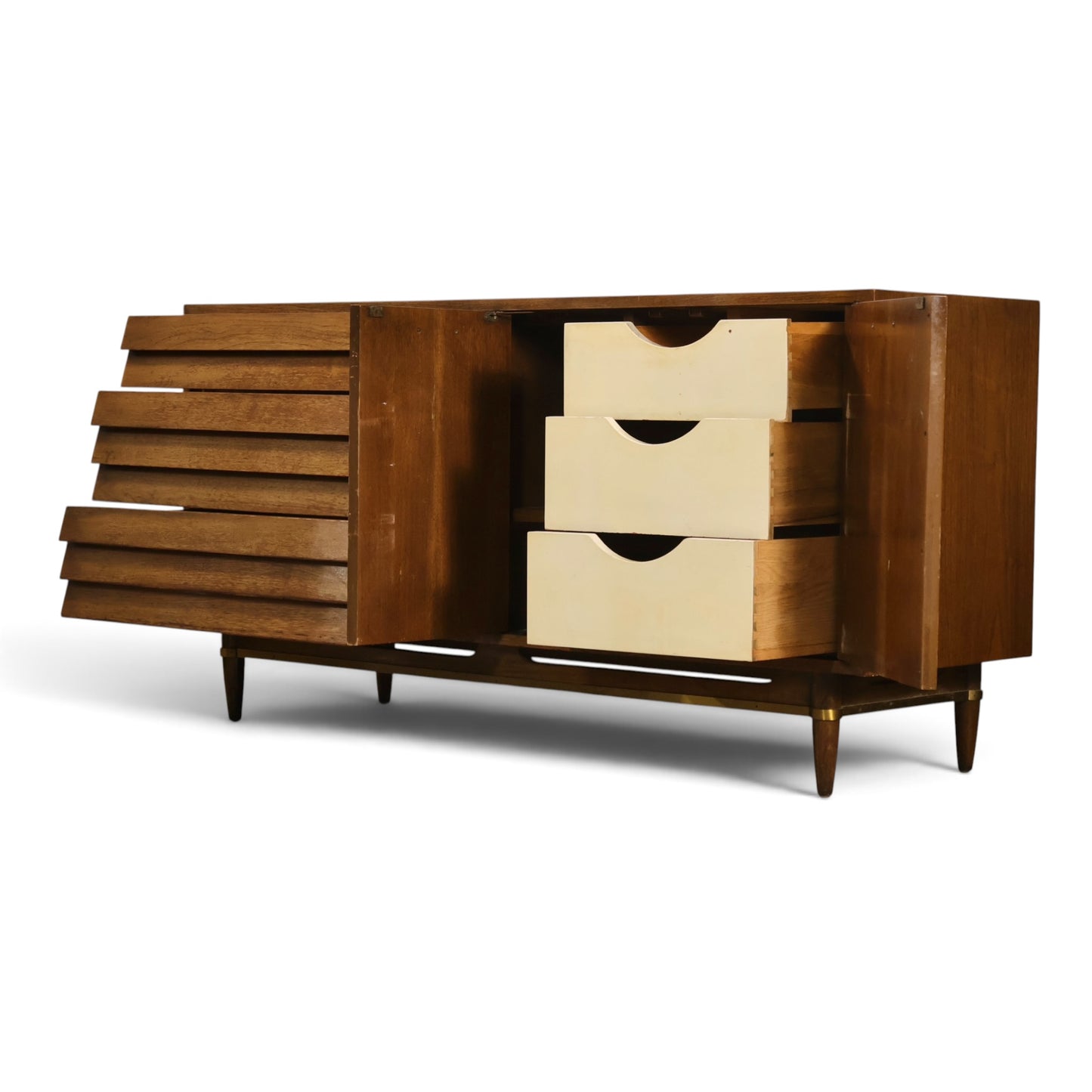 Dania lowboy dresser drawer interior detail