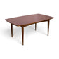 Broyhill Brasilia walnut dining table angle view
