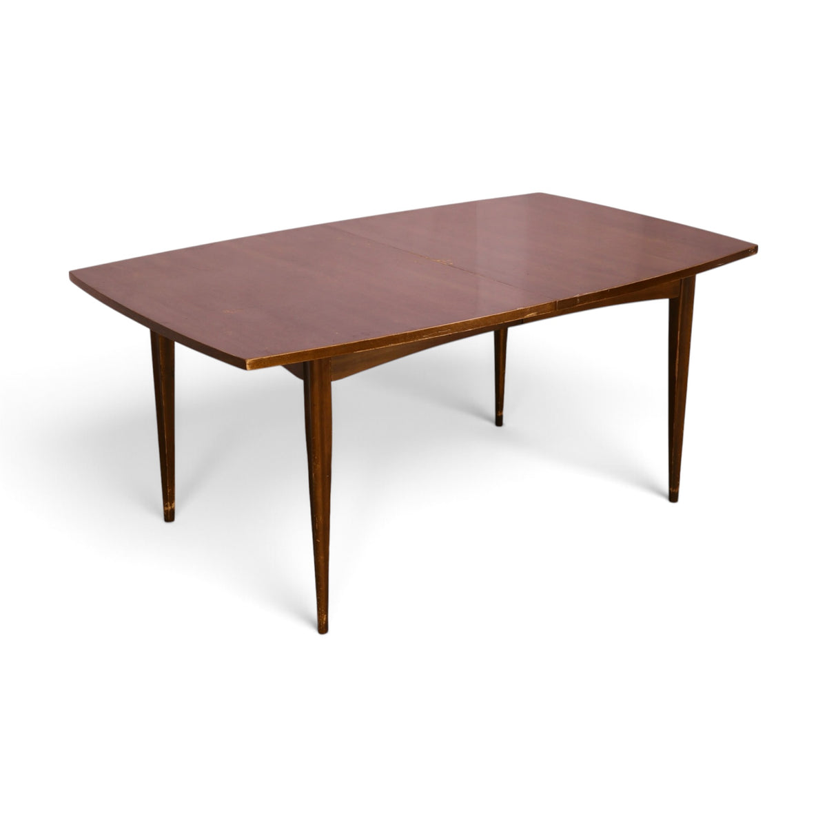 Broyhill Brasilia walnut dining table angle view