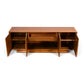 Specialty Woodcraft sculpted walnut and burl credenza doors open from above