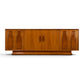 Specialty Woodcraft sculpted walnut and burl credenza front view
