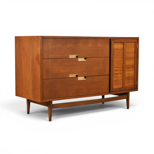 Accord credenza open doors showing interior storage