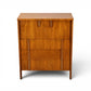 John Widdicomb highboy dresser front view showing drawers and rosewood pulls