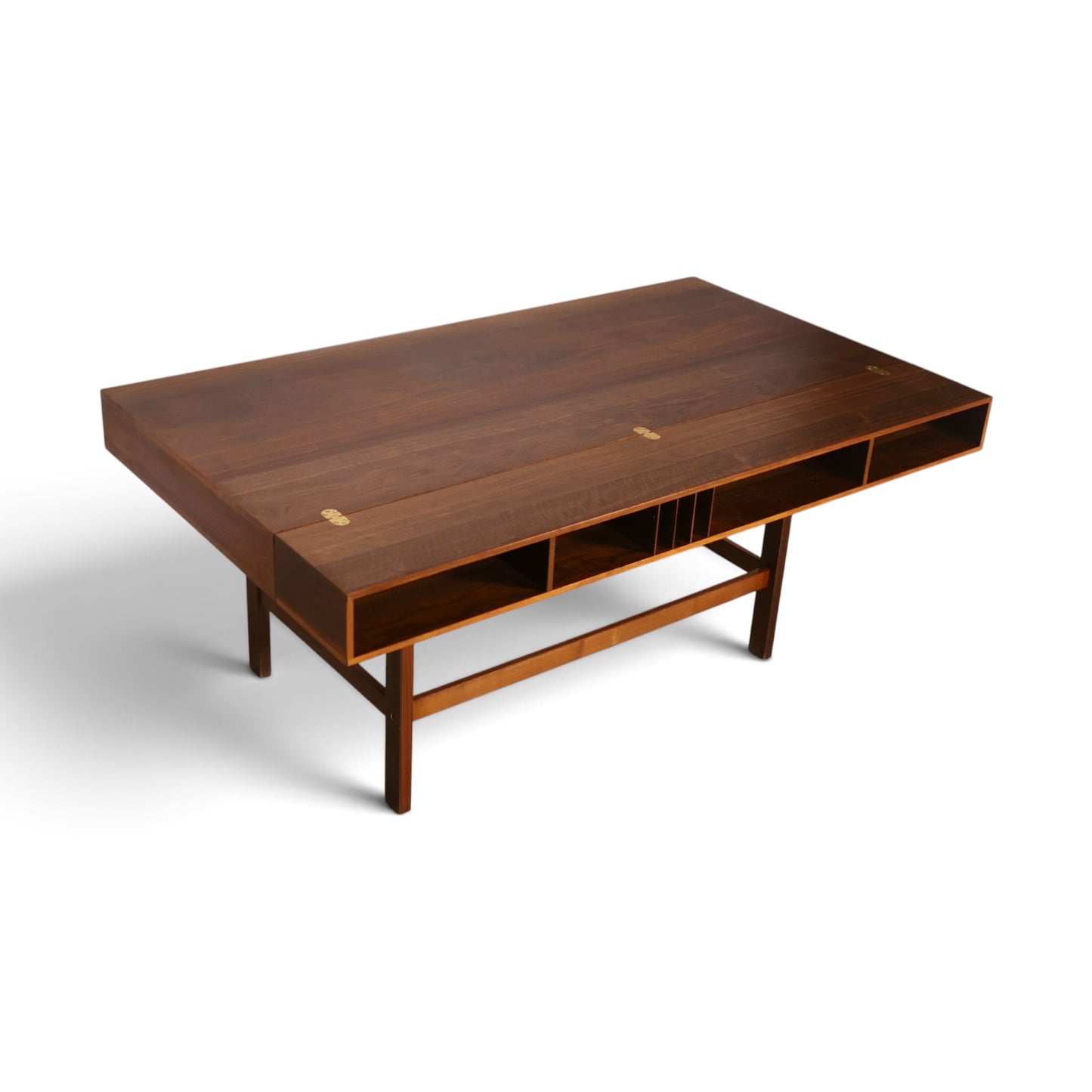 Peter Lovig teak desk close up detail