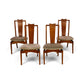 Young Manufacturing atomic walnut dining chairs angle view of set