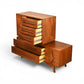 Specialty Woodcraft stacking highboy walnut grain detail