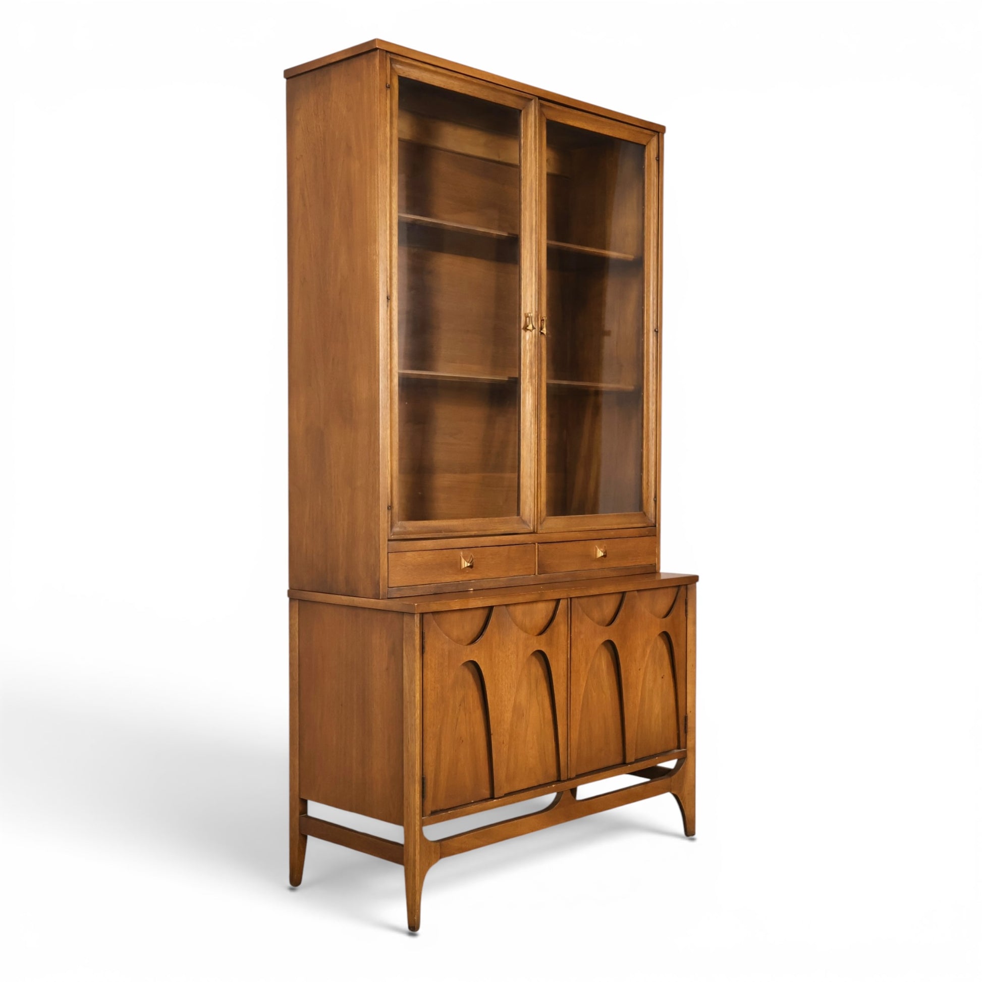 Broyhill Brasilia china cabinet lower base with brass pulls