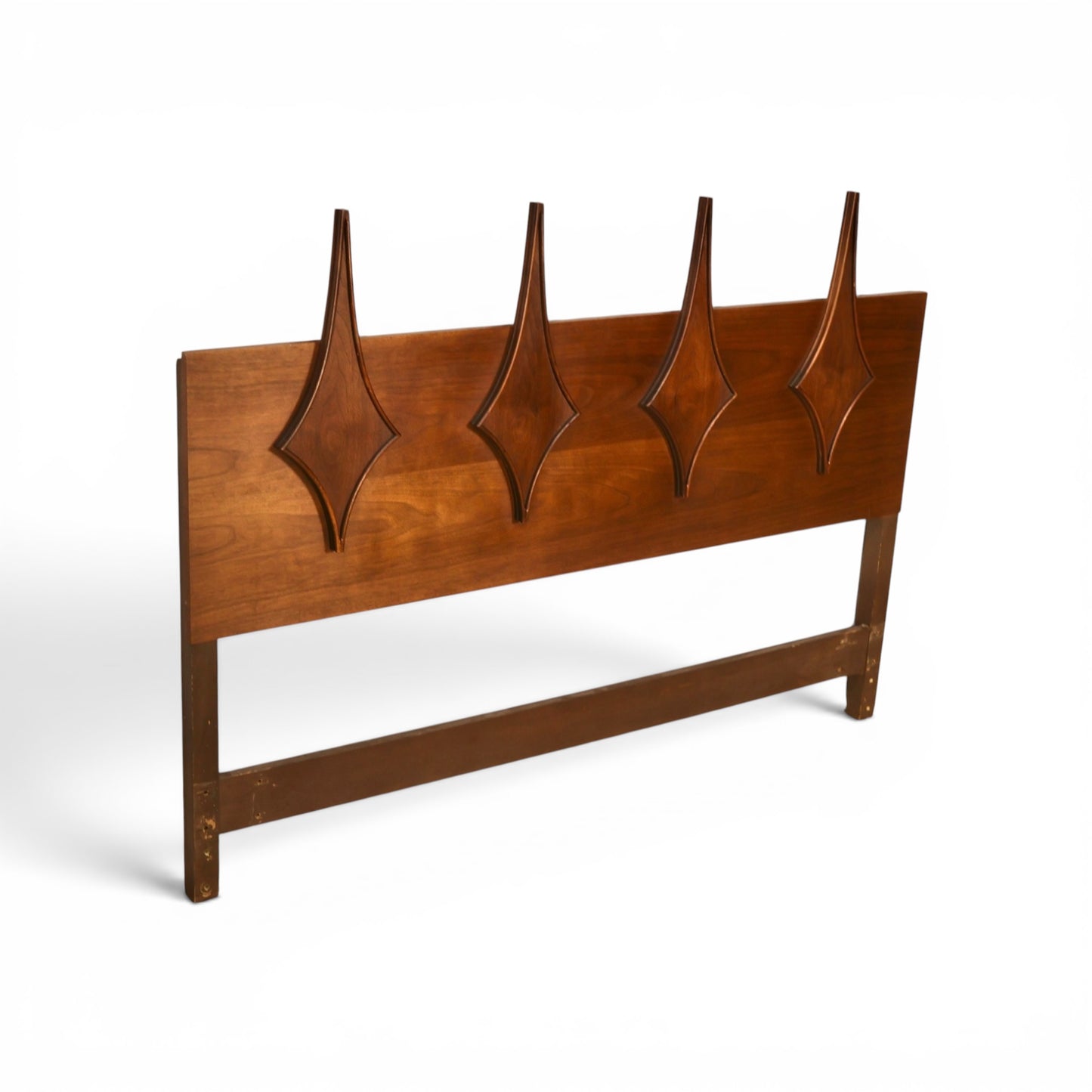 Specialty Woodcraft queen headboard opposite angle showing walnut grain