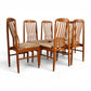 Benny Linden Danish teak dining chair grain detail