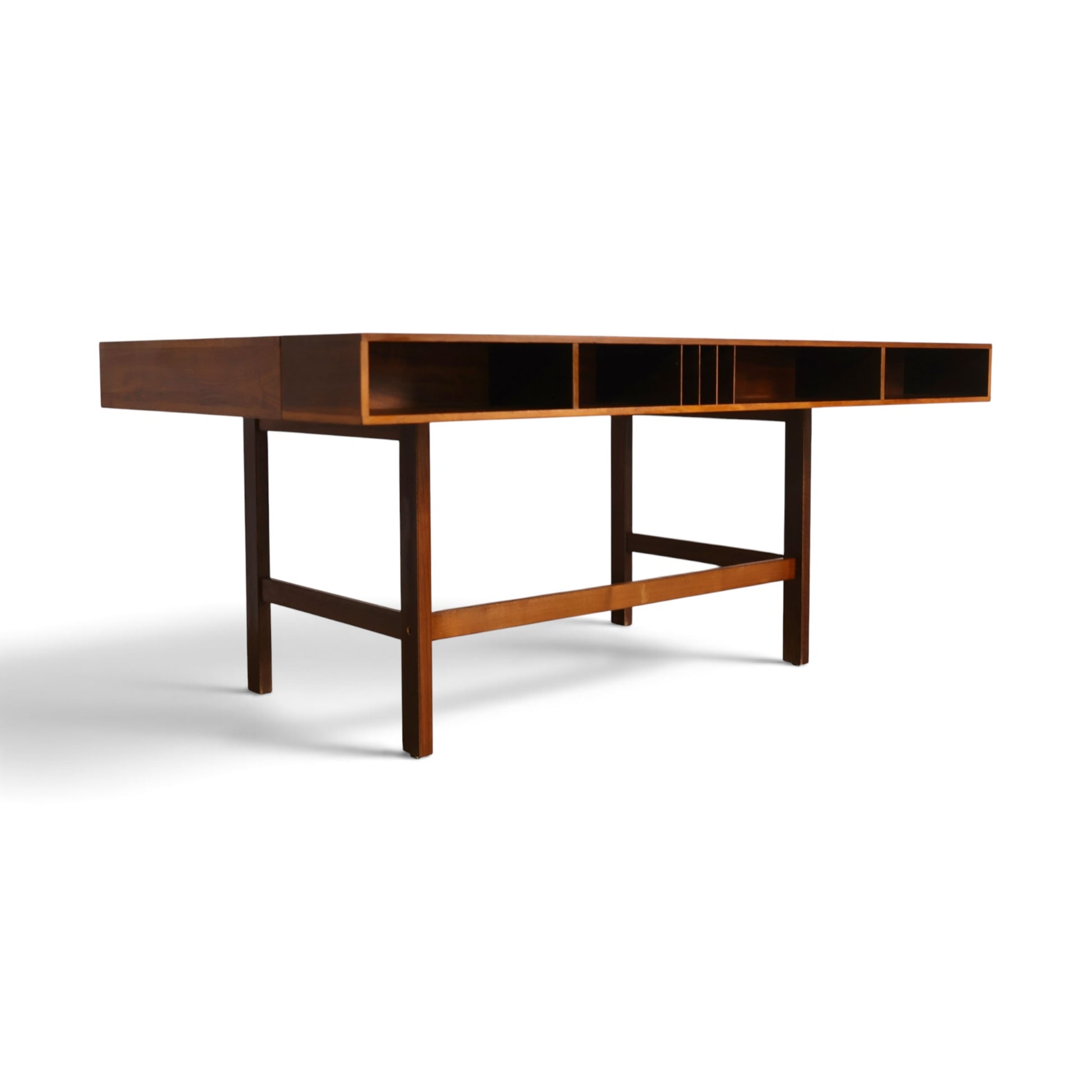 Peter Lovig teak desk detail view