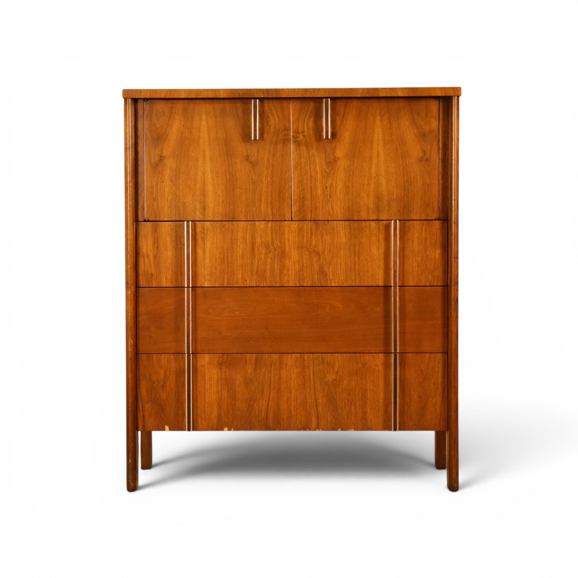 John Widdicomb walnut highboy dresser full front view