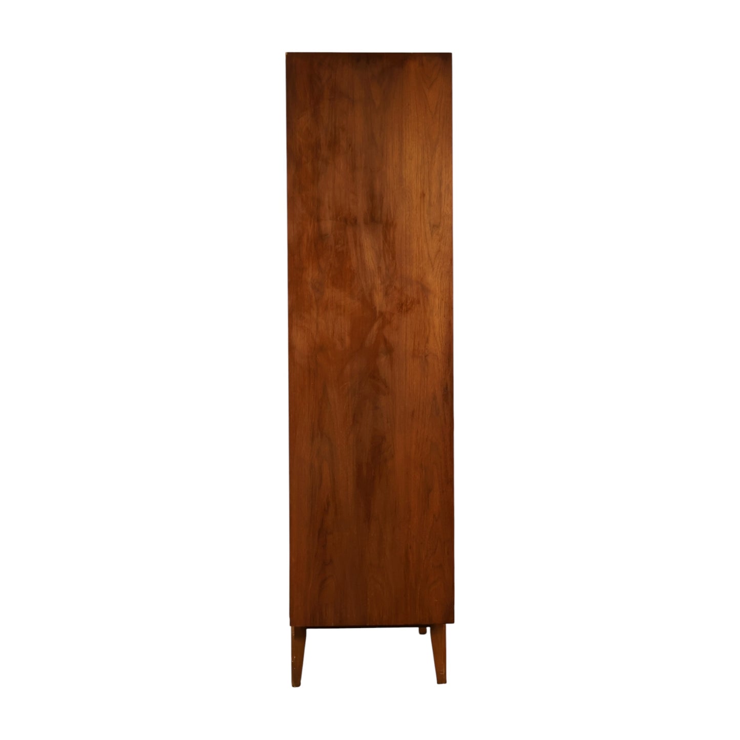Lane First Edition armoire side profile in walnut