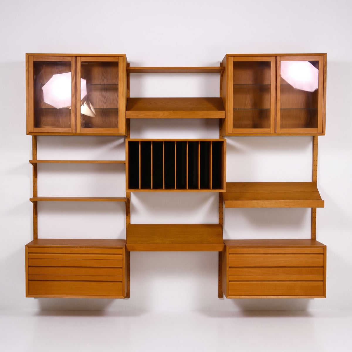 Poul Cadovius Cado modular wall system front view with doors and drawers closed