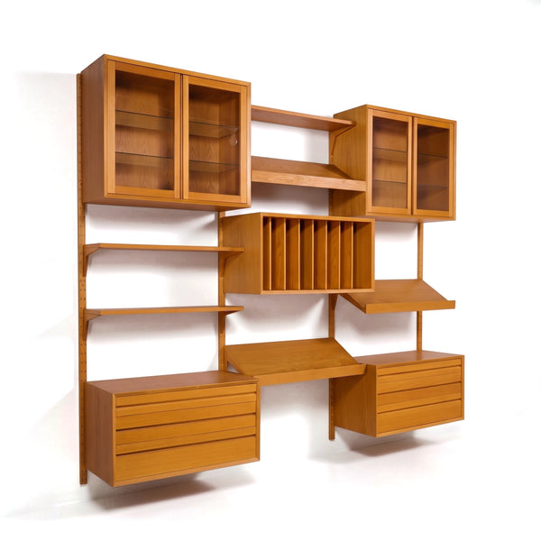 Poul Cadovius Cado System Danish oak wall unit left angle view