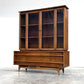 Young Manufacturing Curved Mid Century Modern China Hutch Circa 1960s
