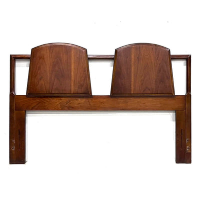Lane First Edition Mid Century Modern Full or Queen Headboard from ... — walnut construction, front view