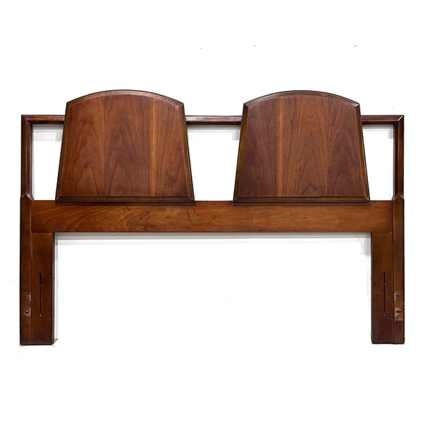 Lane First Edition Mid Century Modern Full or Queen Headboard from ... — walnut construction, front view