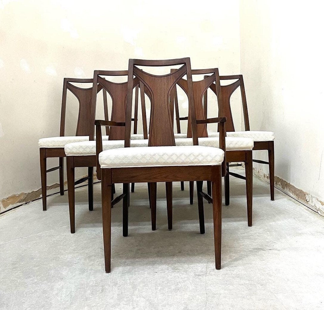 Kent Coffey "Perspecta" Mid Century Modern Set of 6 Dining Chairs c. 1960s