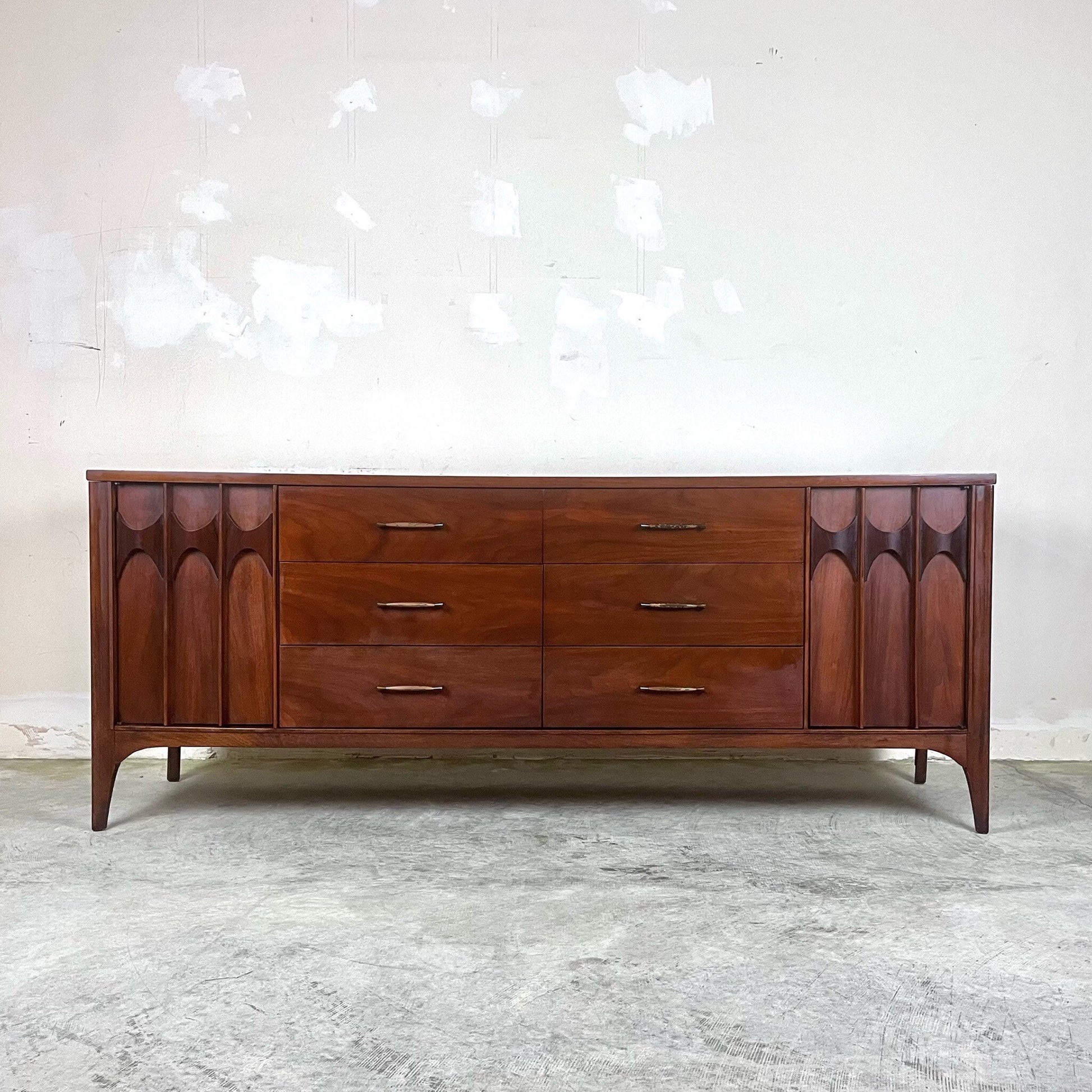 Kent Coffey “Perspecta” Mid-Century Modern Walnut Quad 12 Drawer Dr... – MOD CITY MADNESS