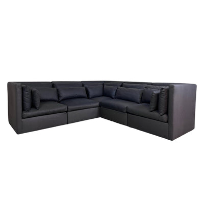 Milo Baughman for Thayer Coggin Charcoal Modular 5 Piece Sectional ... — front view
