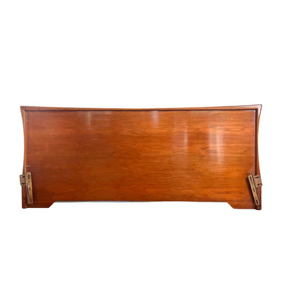 Vladimir Kagan style Sculpted Mid Century Modern Atomic King Size H... — walnut construction, front view