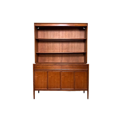 Barney Flagg for Drexel Parallel Mid Century Modern Credenza Sidebo... — walnut construction, front view