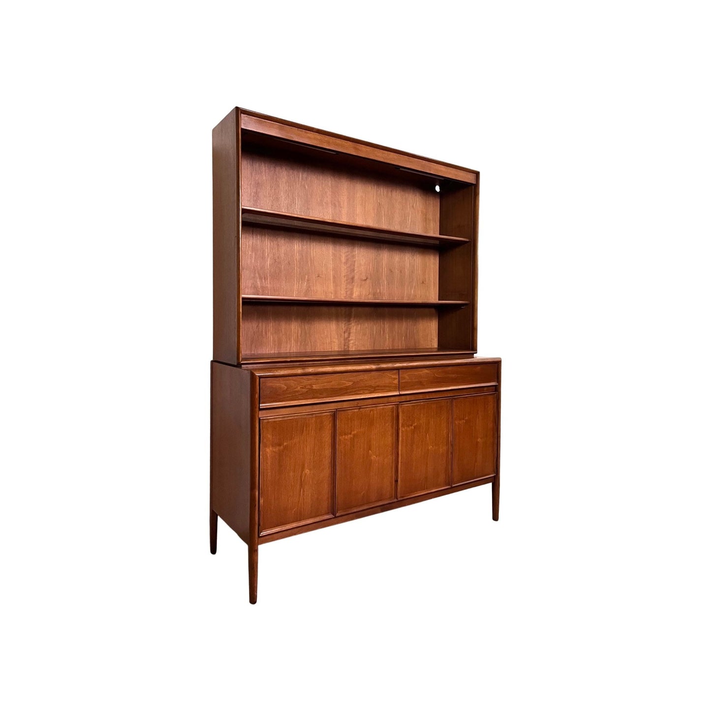Barney Flagg for Drexel Parallel Mid Century Modern Credenza Sideboard Buffet and Hutch c. 1960s