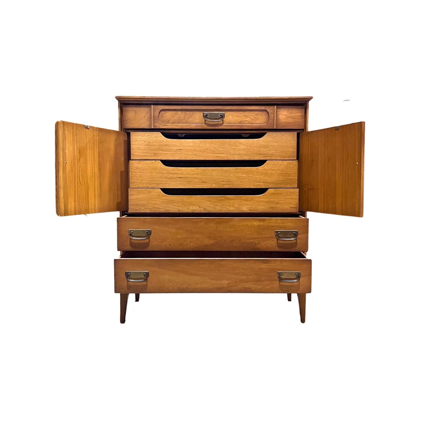 Thomasville Mid Century Modern Vintage Highboy 6 Drawer Dresser
