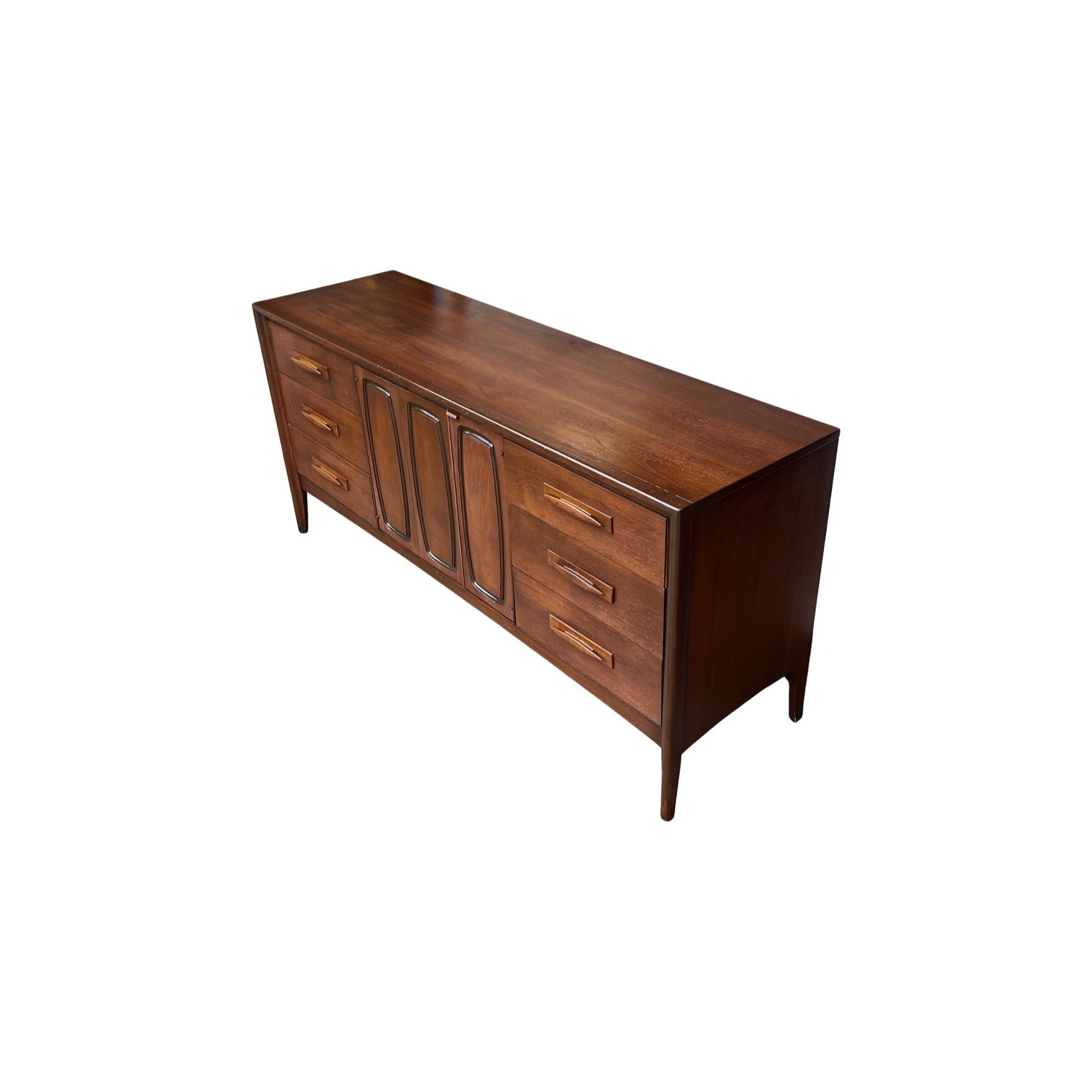 Desirable Mid-Century Modern Features and beautiful wood grains - Broyhill Emphasis Credenza