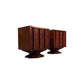 Vintage Mid Century Modern Brutalist Pedestal Pair of Nightstands c. 1970s
